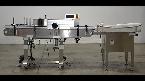 Accutek (Labelette) Model APS-108, automatic in line wraparound labeler - Stock# 72744001