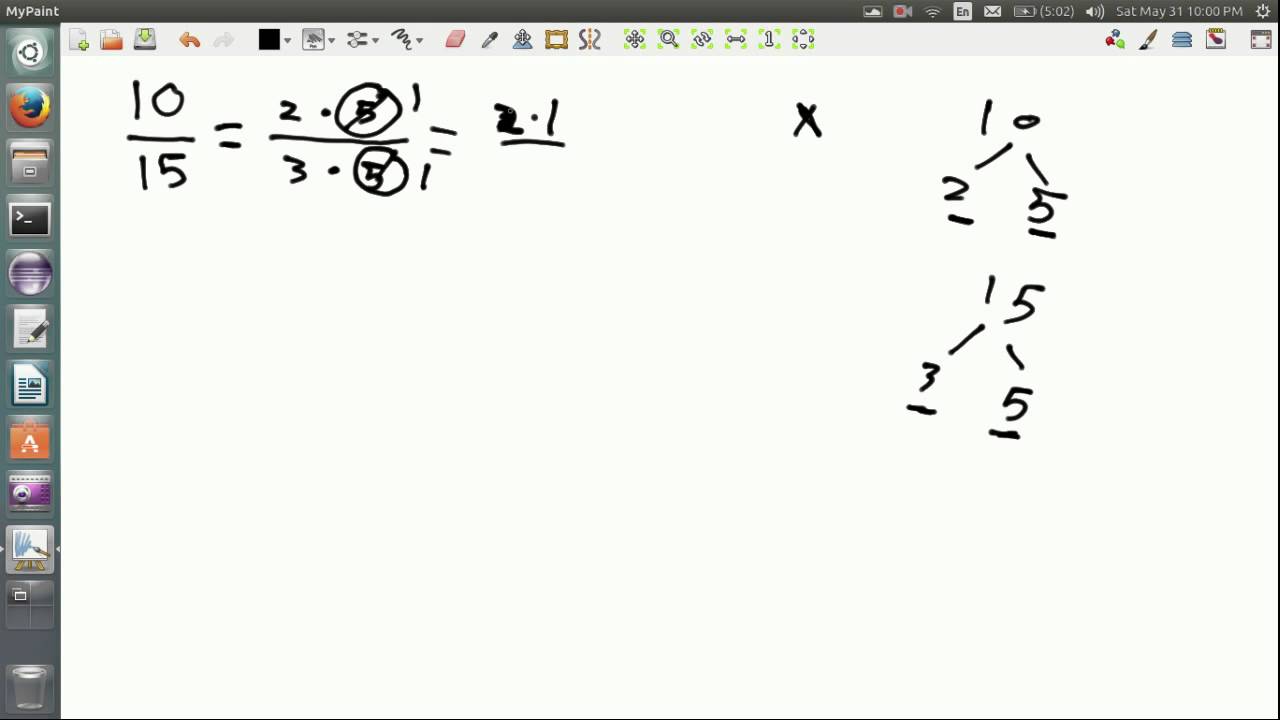 fractions lowest writing term math