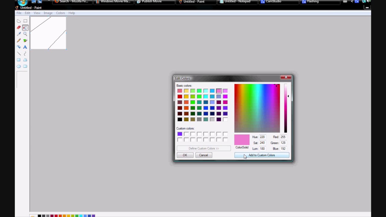 How to Blend Colors on MS Paint - YouTube