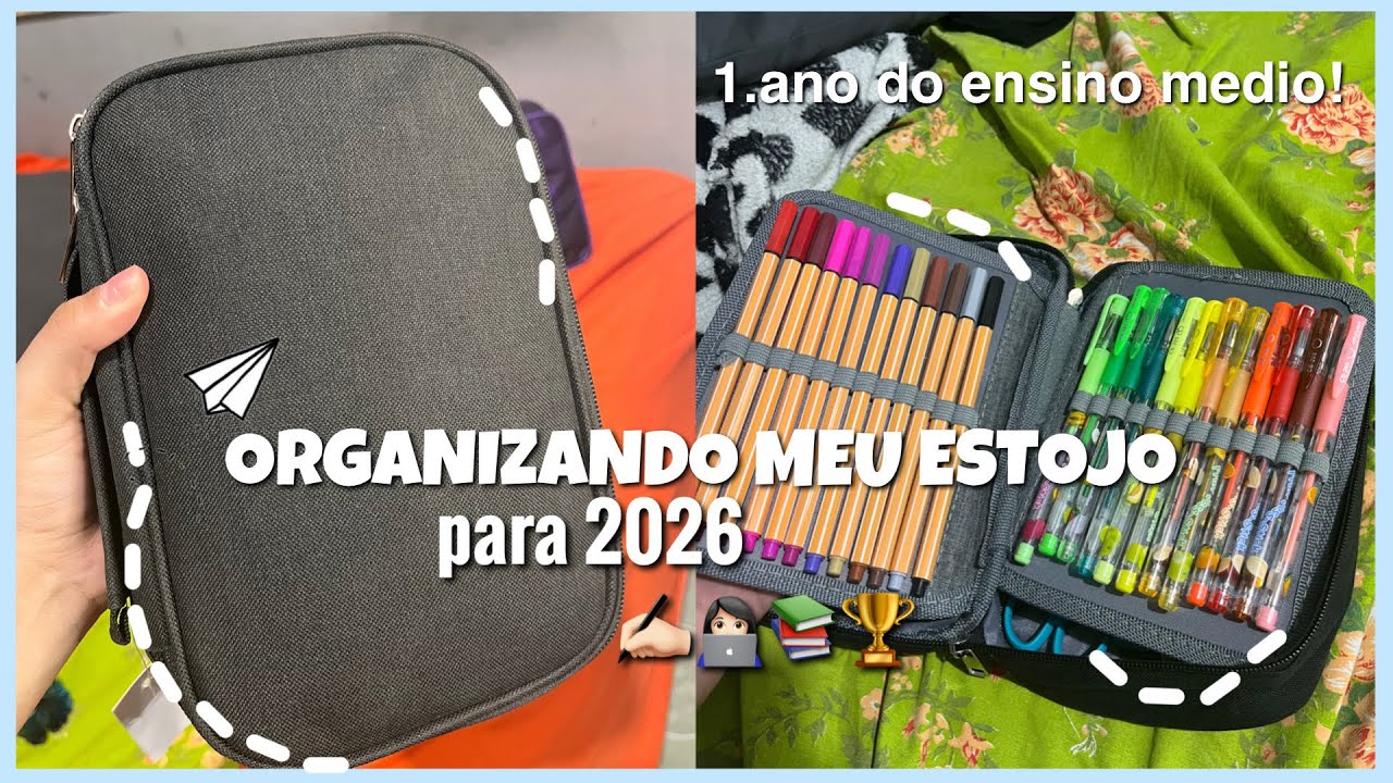ORGANIZADO MEU ESTOJO PARA 2026! 📚💕
