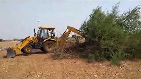 JCB VS BIG TREE |Powerful JCB Pushing Down A Big Tree|JCB 3DX Super|tractor videos|new tractor