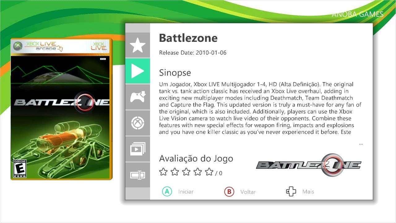 15 Minutos Jogando: Battlezone (Xbox 360) Full HD - 1080 - YouTube