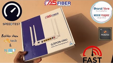 AS Fiber G/EPON ONU Modem | BSNL FTTH Speed test | ₹449 Plan | Better then Syrotech and Netlink