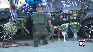 Grief-stricken police officers honor fallen Miami-Dade detective