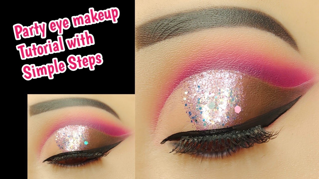 Silver Pary eye makeup tutorial for beginners | eye makeup | Bridal eye makeup tutorial 