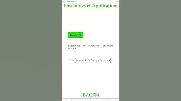Exercice 2 Ensembles et Applications 1BACSM Sciences Maths Maths space2study