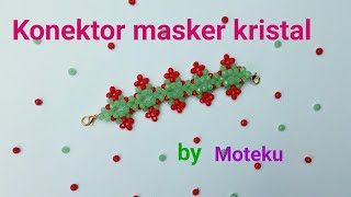 konektor masker kristal 2 in 1,konektor masker mutiara 2 in 1,beaded bracelet,konektor manik