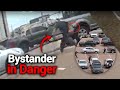 Armed Man Charges Toward Bystander