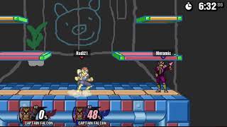 SSF2 Falcon v Falcon taunt punish