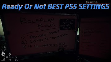 BEST Settings For READY OR NOT On PS5