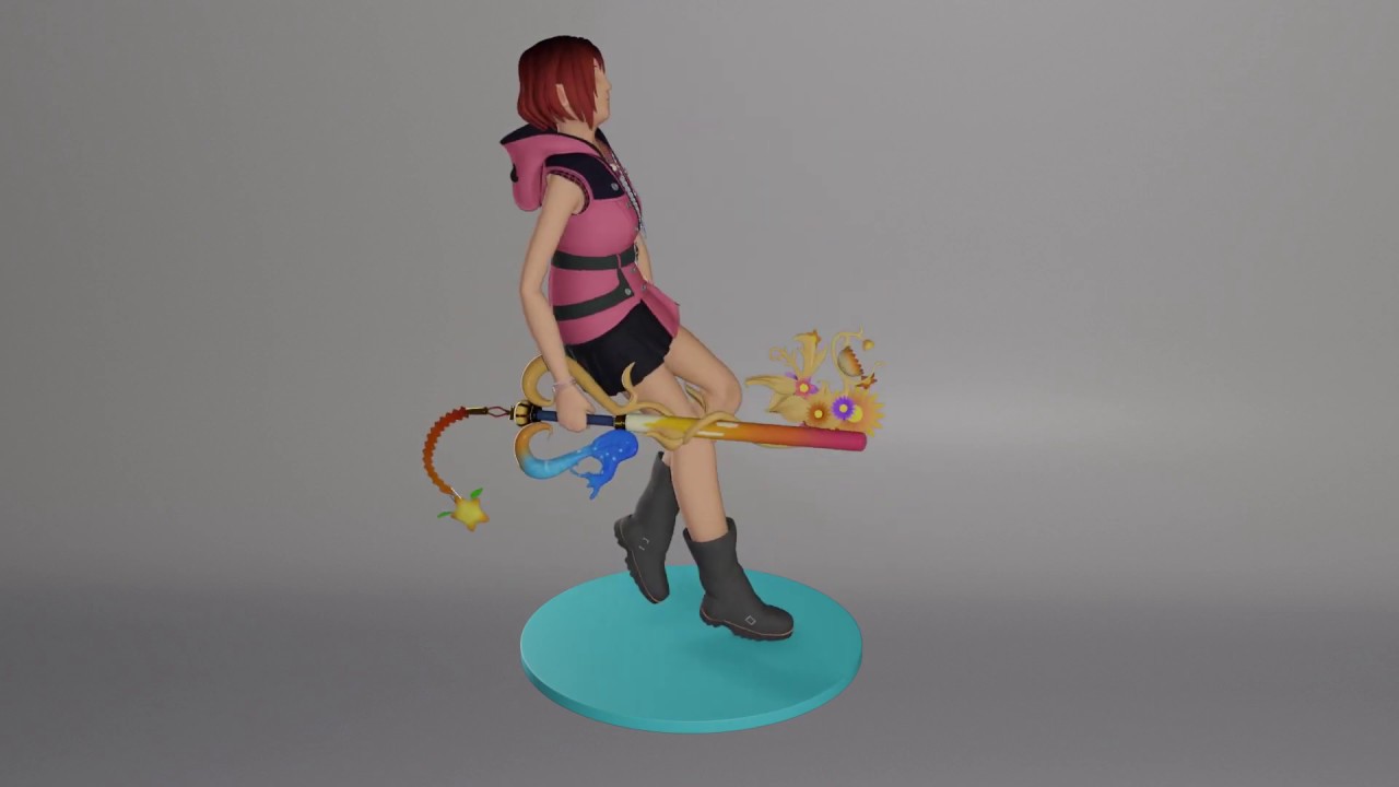 kingdom hearts, kingdom hearts 3, kairi, 3d modeling.