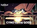 Pactsworn pantheon cyno vs anubis and the gods genshin anime short from hoyofair spring 2023