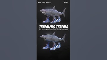 Tralalero Tralala in 3D for Free Download. Game ready PBR model for Animation. Link in comment #3d