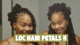 How To Do A Loc Petal Style on Locs!! | My First Attempt #locstyles #locjourney #locs