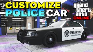 GTA 5 Online How to Customize Police Car (Bulletproof Tires, Liveries & More) Stainer Le Cruiser