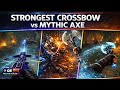 Mythic Axe vs Ice Crossbow (with 8-shot reload &amp; slowing) | Dungeons of Eternity