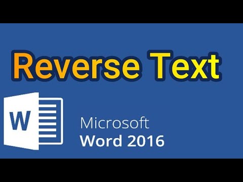 Video: Cum Se Scrie Un Text Invers