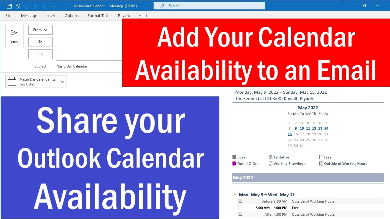How To Check Calendar Availability In Outlook How To Share Outlook 