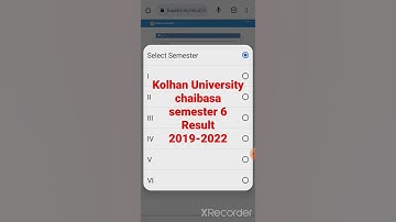 kolan University chaibasa semester 6 result session 2019-22