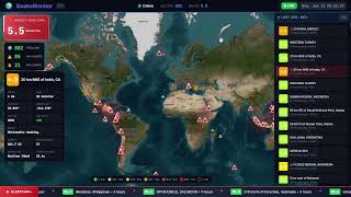 🔴 LIVE 24/7 - Real-Time Earthquake Monitor | Global Seismic Activity | #earthquake #live