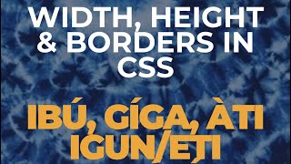 👉 CSS Width, Height &amp; Border Explained 📦 | Control Size &amp; Styling Easily (Beginner Guide)