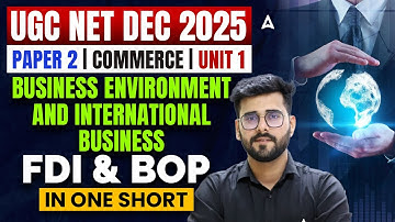 UGC NET Commerce Unit 1 | UGC NET Commerce Business Environment & International Business Deepesh Sir