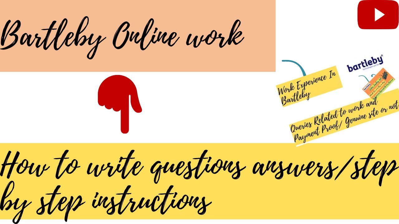 Bartleby subject expert job/How to write question/step by step ...