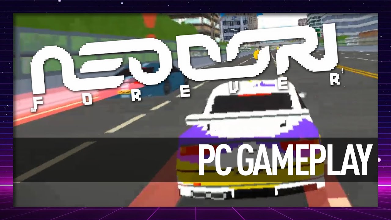 Neodori Forever tem cara de jogo de corrida antigo de PC e pistas