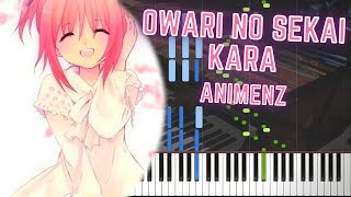 [Animenz] Owari no Sekai Kara - Yanagi Nagi - Piano Tutorial || Synthesia