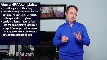 What do I do if I get a HIPAA Complaint? | HIPAA Training Course for Leaders