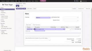 Odoo 11 for Business : Creating and Sending a Quotation to Your Customer | packtpub.com