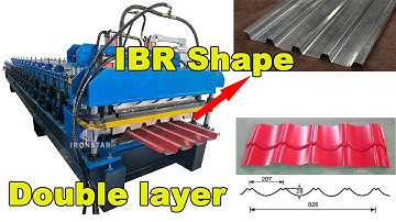 IBR and 828 Glazed Profile Steel Roofing Sheet Double Layer Roll Forming Machine