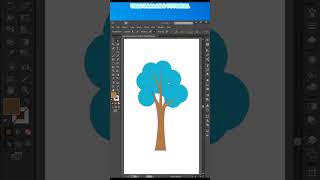 Tree drawing tutorial EP005 Adobe illustrator #short