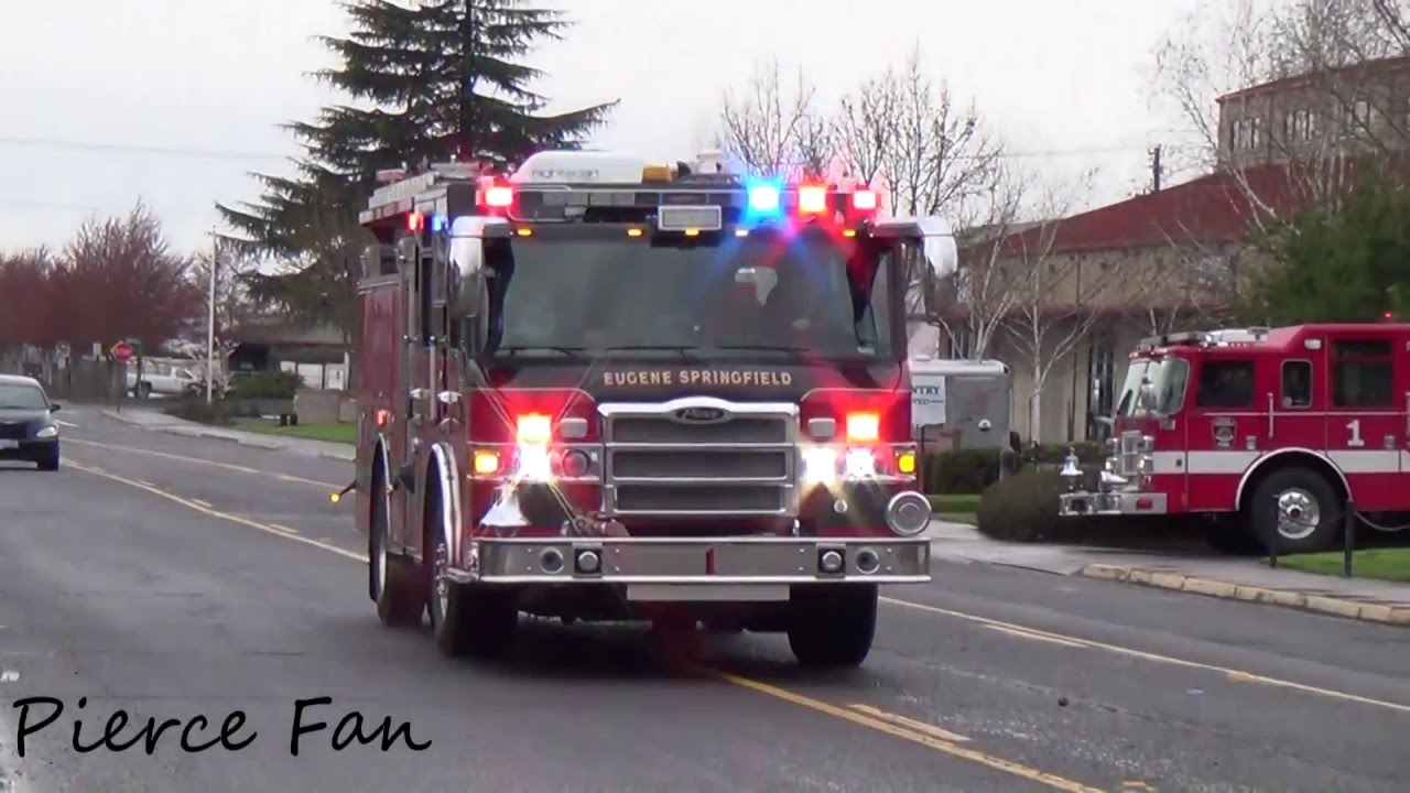 Engine 1 Responding Eugene Fire & EMS (2015 Pierce Velocity Pumper)