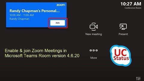 Enable Zoom meeting join in Microsoft Teams Room version 4.6.20