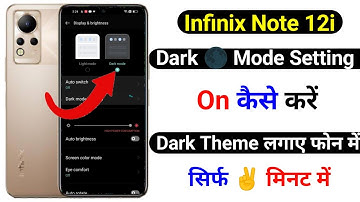 infinix note 12i dark mode setting on kaise kare | how to dark mode setting infinix note 12i