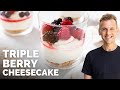 No-Bake Triple Berry Cheesecake