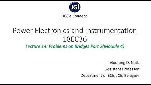 JCE ECE 18EC36 L14a Problems on Bridges Part 2