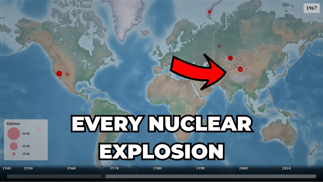 Every Nuclear Explosion in History Mapped - YouTube