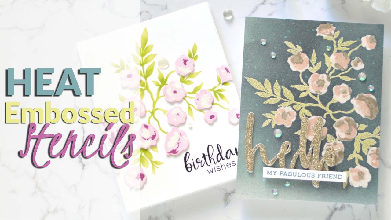 How to Heat Emboss With Layering Stencils - Altenew! - YouTube