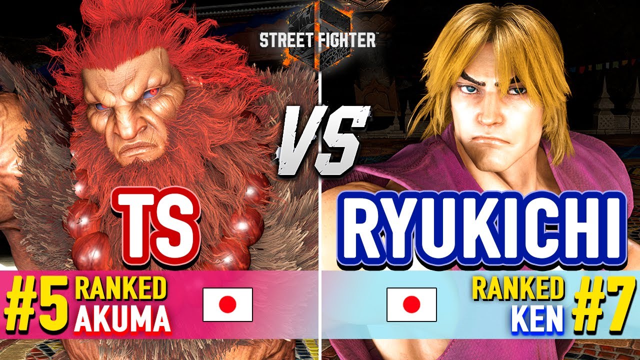 SF6 🔥 TS (#5 Ranked Akuma) vs RYUKICHI (#7 Ranked Ken) 🔥 Street Fighter