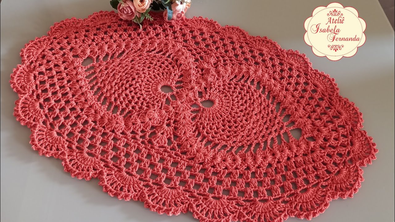 Tapete ou Centro de Mesa Abacaxi Fácil e Econômico Com Apenas 275 gramas de Barbante