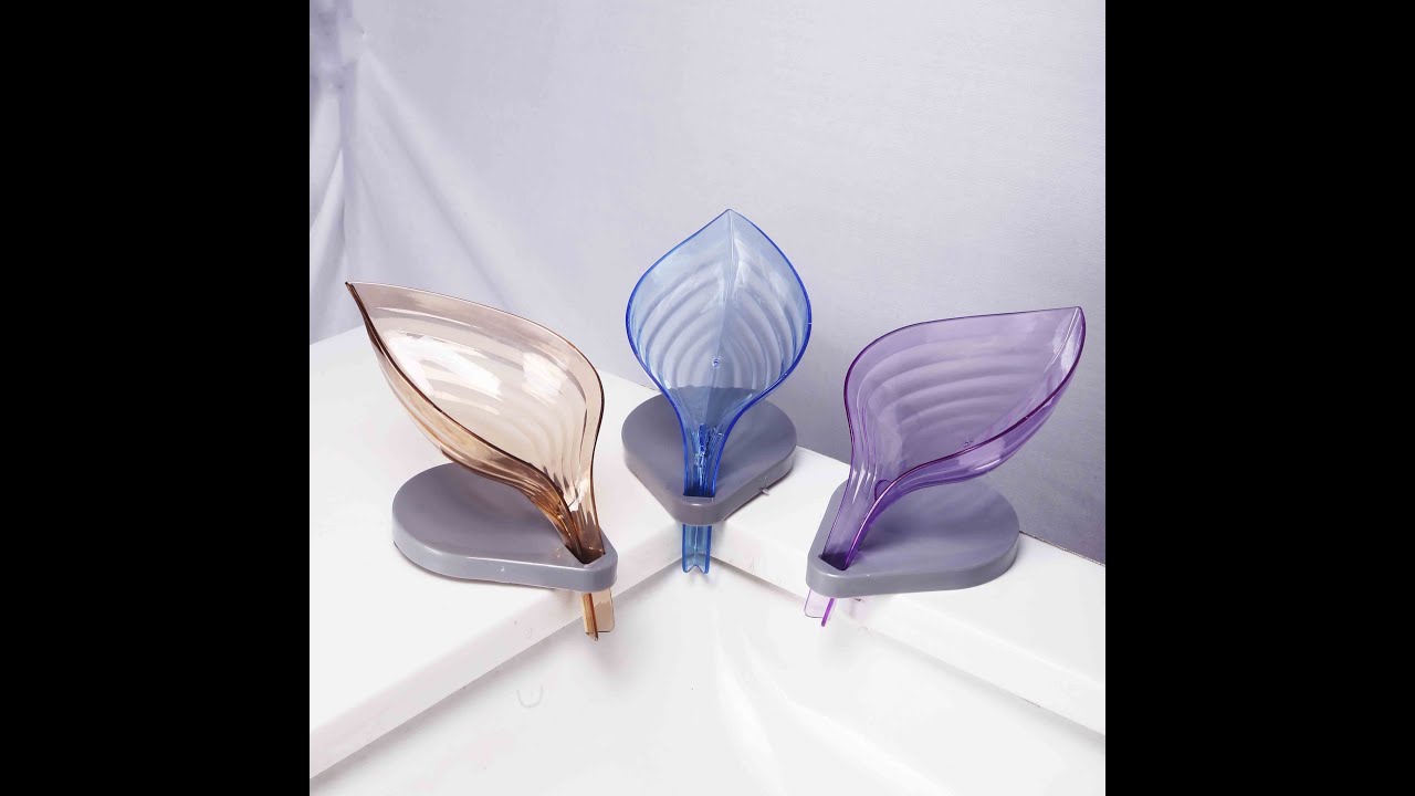1PC Bathroom Decor Leaf Shape Hollow Soap Drainage Holder [Random color]