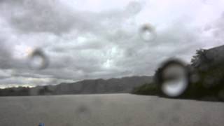 Thunderstorm while canoeing the Red Deer River in the Badlands near Drumheller Alberta