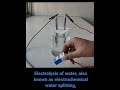 Electrolysis using salt experiment