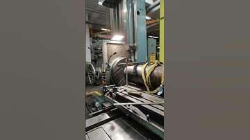 TOS w100a hbm facing and turning OD on large tubing #asmr #machine #millingmachine #milling #hbm