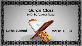 Tarjamah & Tafseer Surah Zukhruf (Verse 12-14) by Dr. Hafiz Anas Nazar