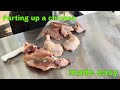 Breaking down a whole chicken