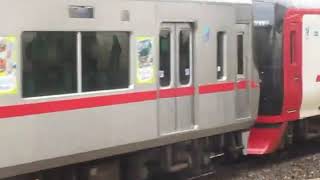 名鉄1701F(廃車)+旧色3151F快速特急新鵜沼行金山発車
