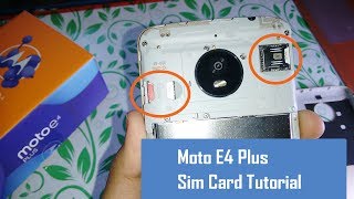 How insert Sim Card in Moto E4 Plus - Tutorial